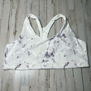 Old Navy Active White Marble  Powersoft Medium Support Sports Bra Womens 4X